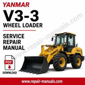 Yanmar V3-3 Wheel Loader Service Manual cover with detailed images and repair guidelines for maintenance