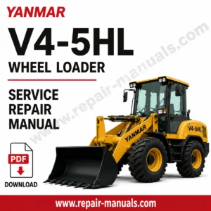 Yanmar V4-5 Wheel Loader Service Manual cover with detailed images and repair guidelines for maintenance