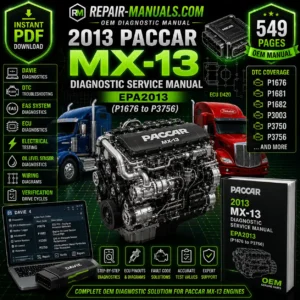 2013 PACCAR MX-13 Diagnostic Service Manual EPA2013 P1676 to P3756 PDF Download