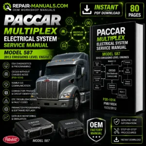 Paccar Model 587 2013 Multiplex Electrical System Service Manual PDF Download