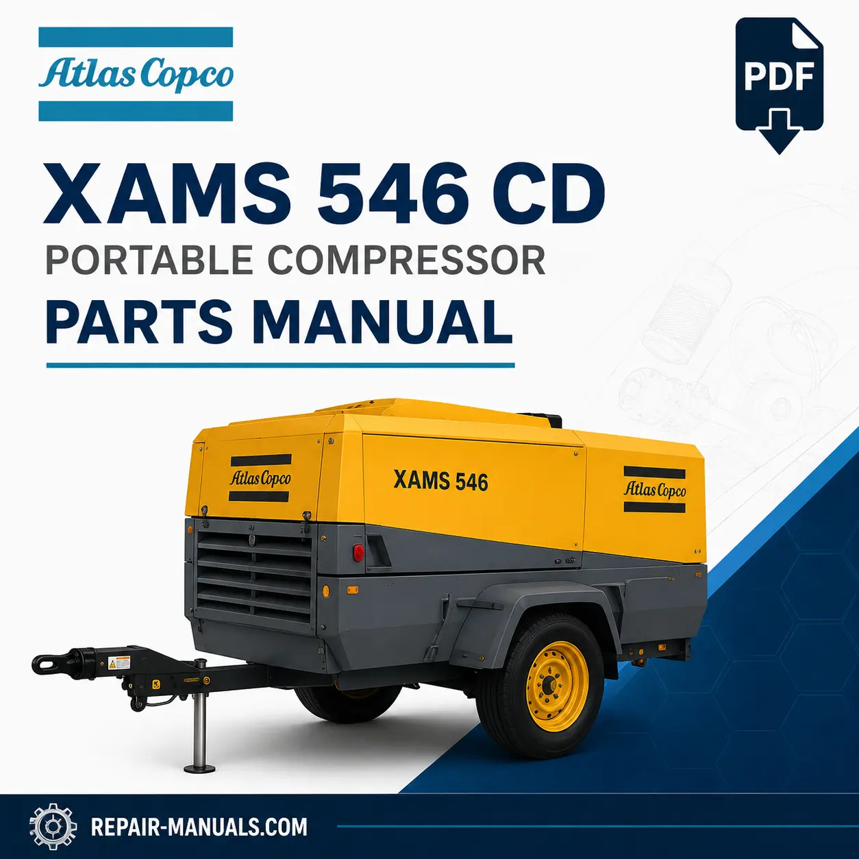 Atlas Copco XAMS 546 CD Portable Compressor Parts Manual PDF Download