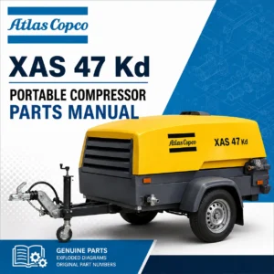 Atlas Copco XAS 47 Kd Portable Compressor Parts Manual PDF with illustrated spare parts catalogue and exploded diagrams