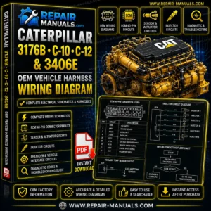 Caterpillar 3176B C10 C12 3406E OEM Vehicle Harness Wiring Diagram PDF Download