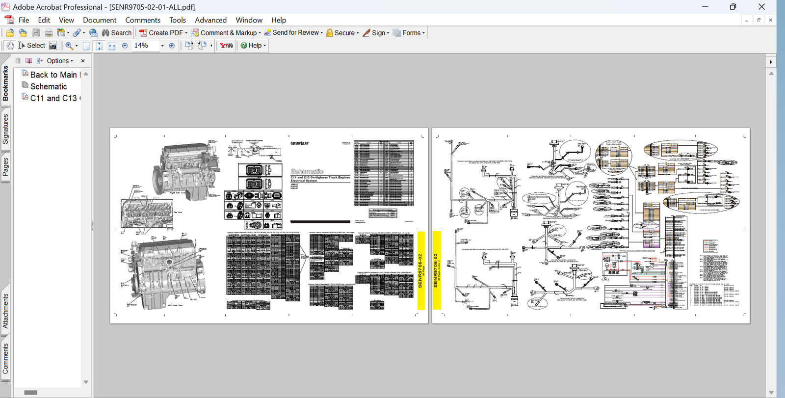 Caterpillar C11 C13 Electrical System Schematic Manual PDF Download