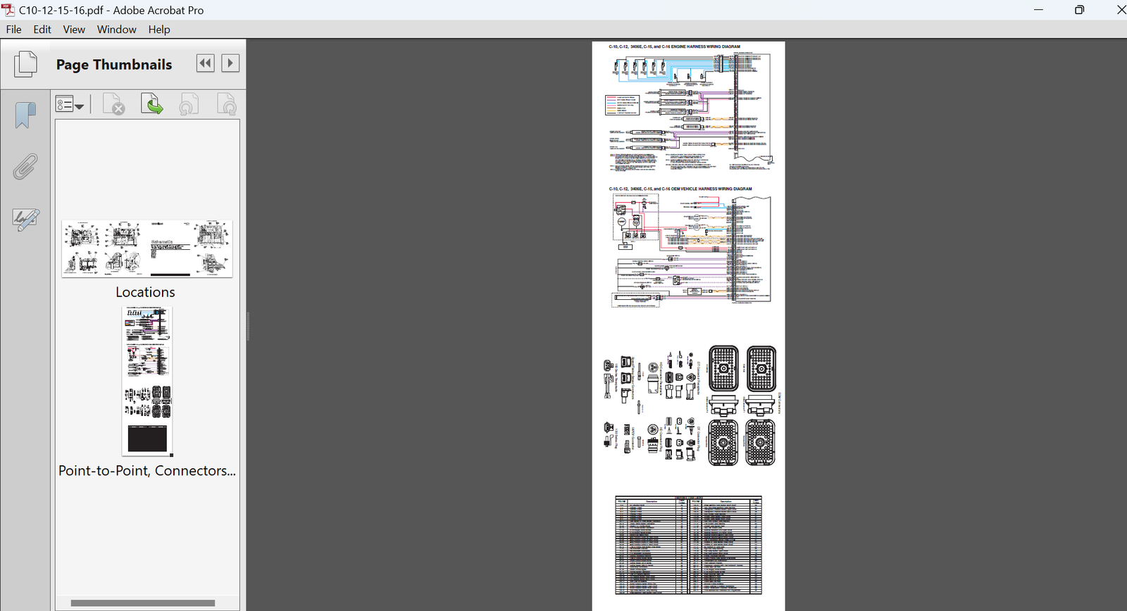 Caterpillar C10 C12 3406E C15 C16 Truck Engine Electrical System Diagram PDF Download