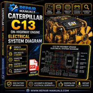 Caterpillar C13 On Highway Engine Electrical System Diagram PDF Download