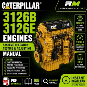 Caterpillar 3126B 3126E Systems Operation Testing and Adjusting Manual PDF Download