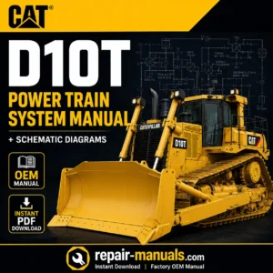Caterpillar D10T Track-Type Tractor Power Train System Manual and Schematic Diagrams PDF