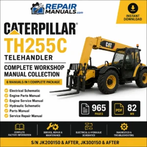 Caterpillar TH255C Telehandler Complete Workshop Manual Collection PDF Download