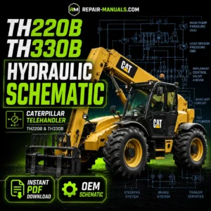 Caterpillar TH220B TH330B Telehandler Hydraulic System Schematic PDF Download