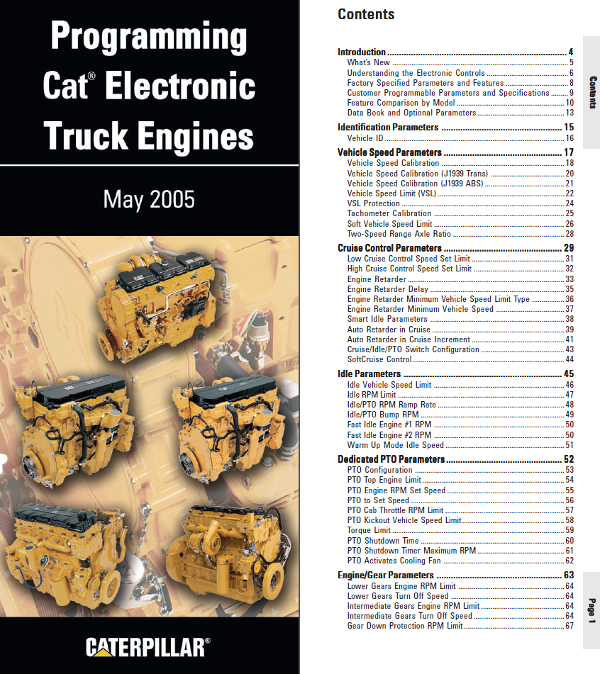 Caterpillar Programming Cat Electronic Truck Engines Training Manual PDF Download ECM Programming Guide