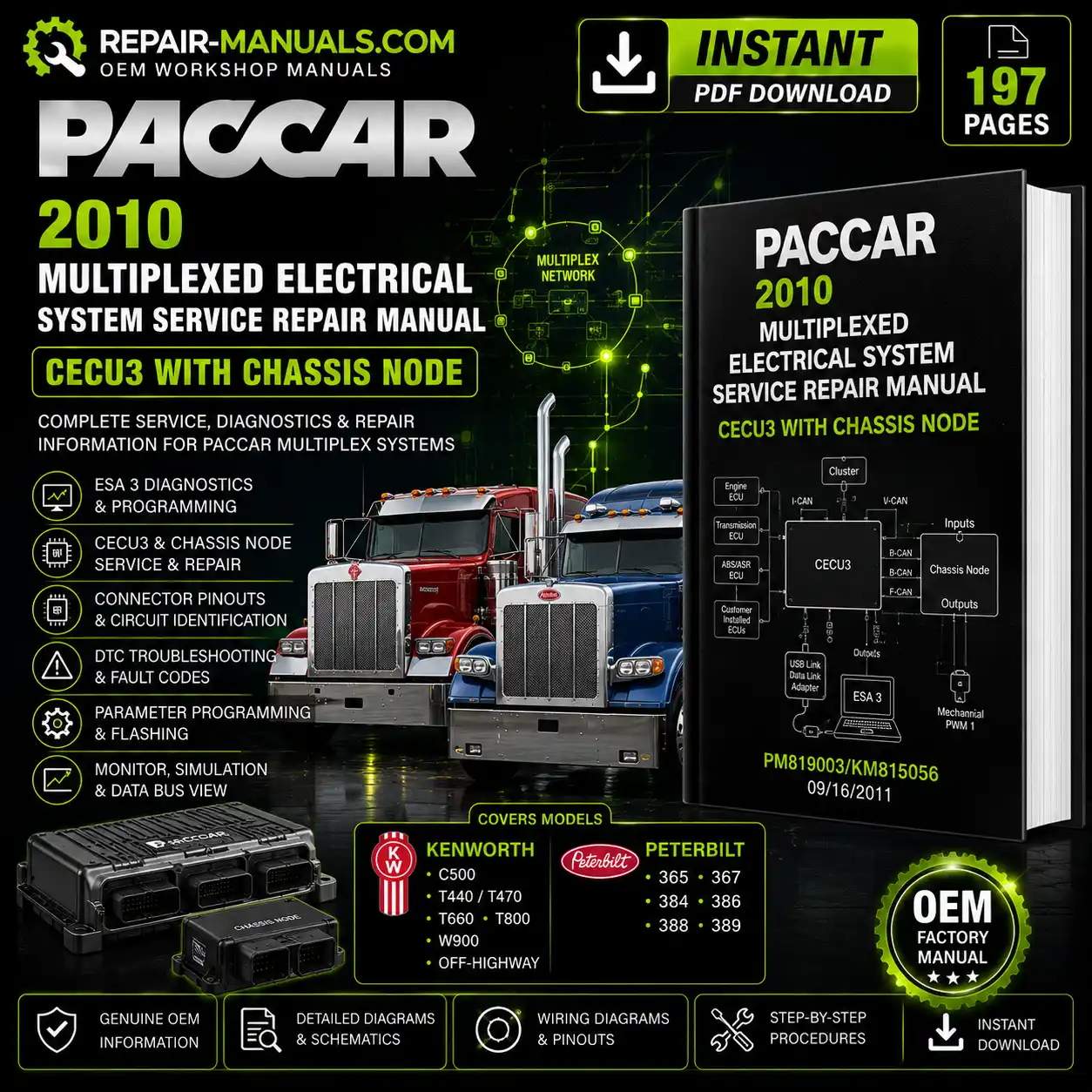 PACCAR 2010 Multiplexed Electrical System Service Repair Manual PDF Download