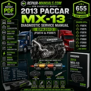 2013 PACCAR MX-13 Diagnostic Service Manual EPA2013 U1575 to U1821 PDF Download