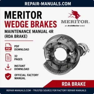 Meritor Wedge Brakes Maintenance Manual 4R PDF Download