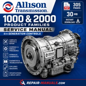 Allison 1000 and 2000 Product Families 4th Generation Controls Service Repair Manual PDF