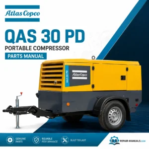 Atlas Copco QAS 30 PD Portable Compressor Parts Manual PDF