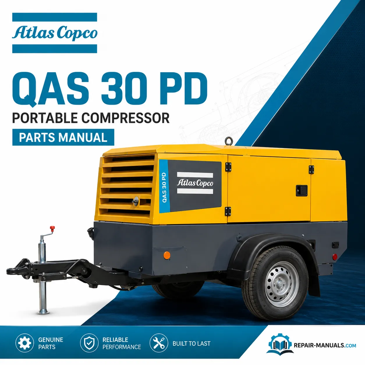 Atlas Copco QAS 30 PD Portable Compressor Parts Manual PDF