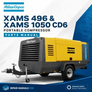 Atlas Copco XAMS 496 and XAMS 1050 CD6 Portable Compressor Parts Manual PDF
