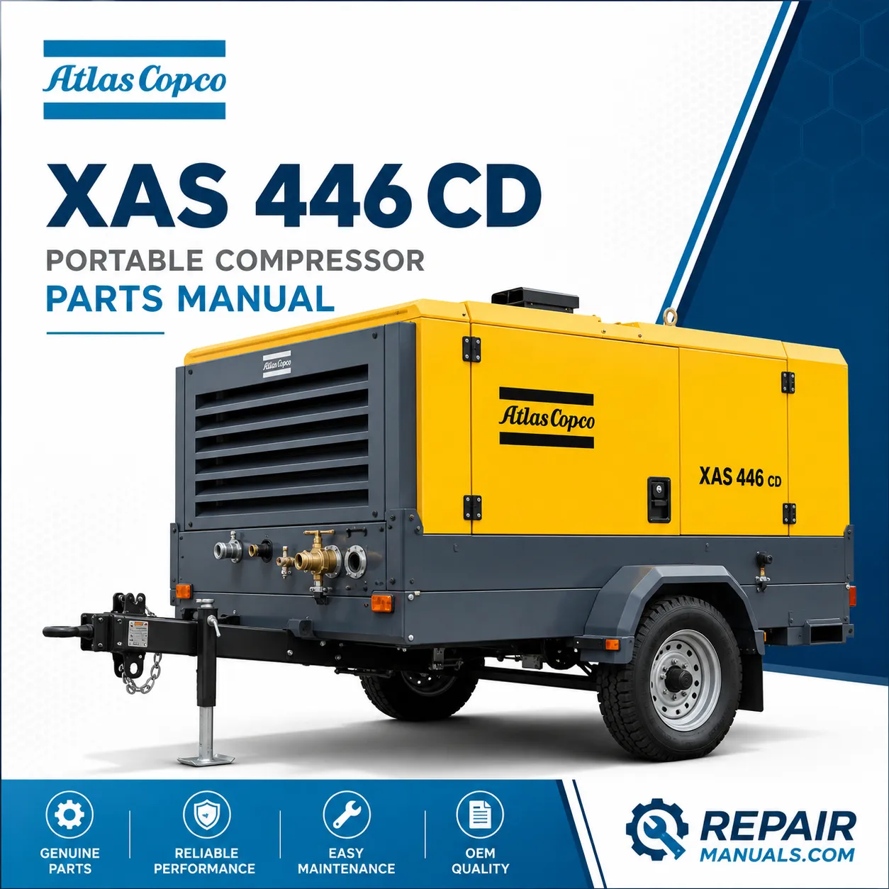 Atlas Copco XAS 446 CD Portable Compressor Parts Manual PDF