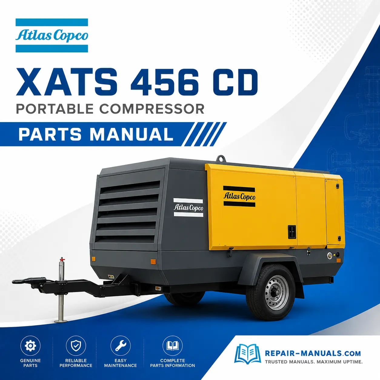 Atlas Copco XATS 456 CD Portable Compressor Parts Manual PDF Download