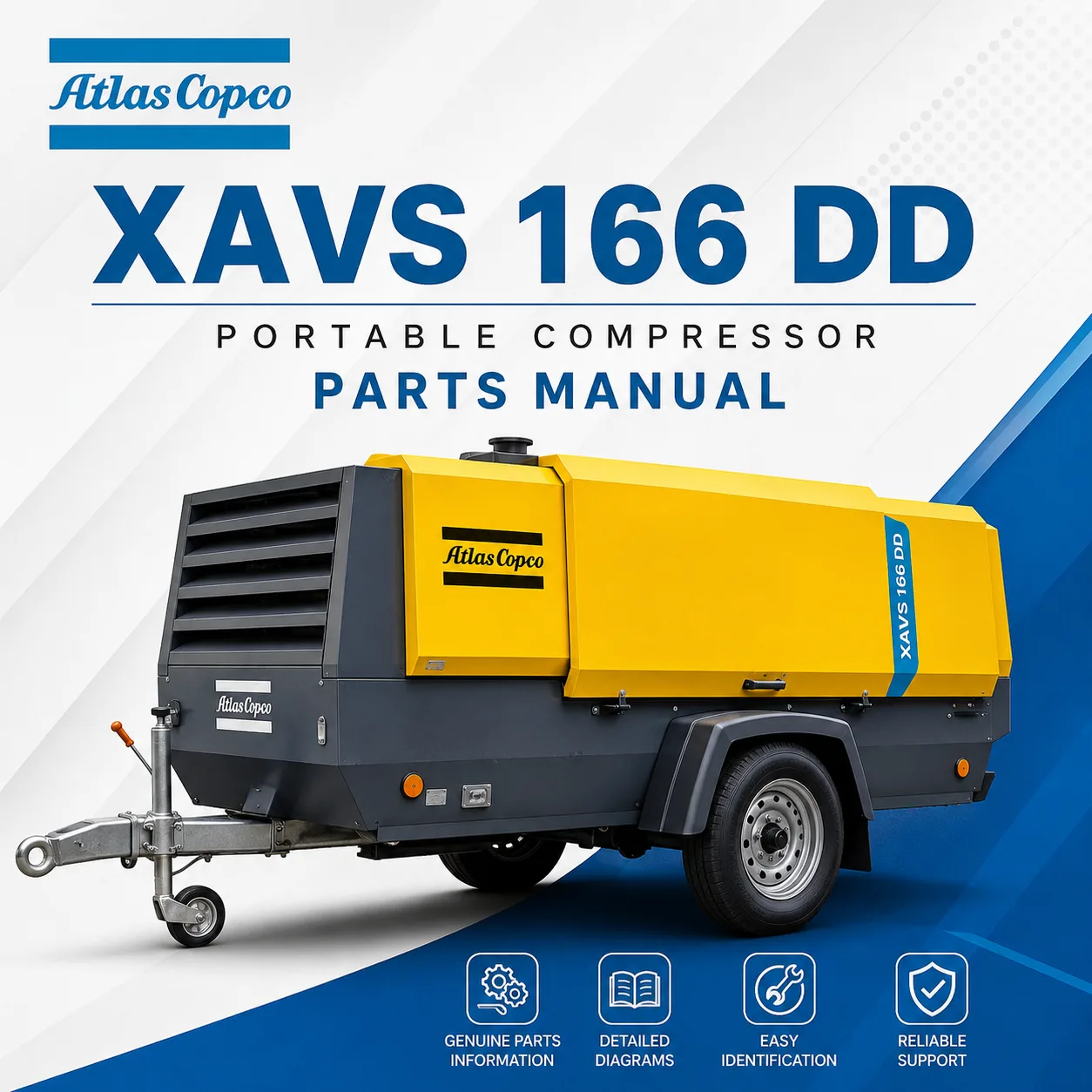 Atlas Copco XAVS 166 DD Portable Compressor Parts Manual PDF
