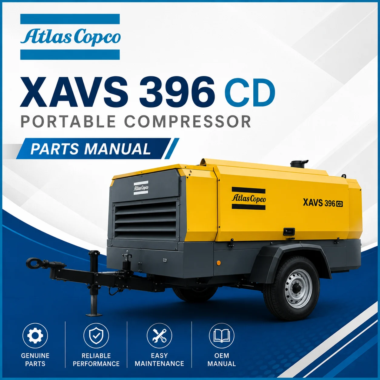Atlas Copco XAVS 396 CD Portable Compressor Parts Manual PDF
