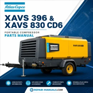 Atlas Copco XAVS 396 & XAVS 830 CD6 Portable Compressor Parts Manual PDF