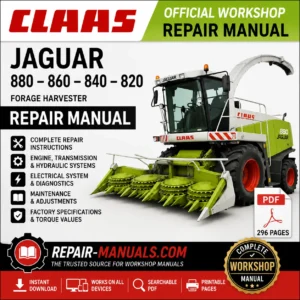 CLAAS JAGUAR 880 860 840 820 Repair Manual PDF