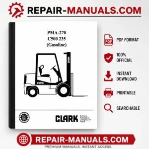 CLARK C500 235 Gasoline Planned Maintenance and Adjustment Manual PDF