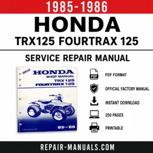 1985-1986 Honda TRX125 FourTrax 125 Service Repair Manual PDF