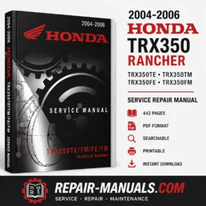 2004-2006 Honda TRX350 Rancher TRX350TE TRX350TM TRX350FE TRX350FM Factory Service Repair Manual PDF