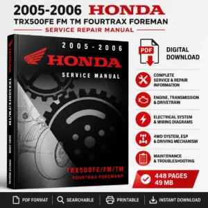 2005-2006 Honda TRX500FE FM TM FourTrax Foreman Service Repair Manual PDF
