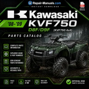 2008-2009 Kawasaki KVF750 Brute Force 750 4x4 OEM Parts Catalog Manual PDF