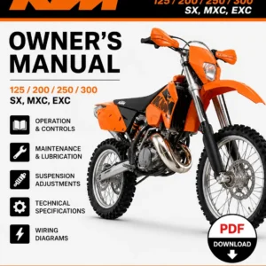 2003 KTM 125 200 250 300 SX MXC EXC Owner's Manual PDF