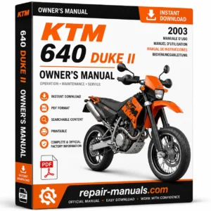 2003 KTM 660 SMC Owner's Manual PDF Download