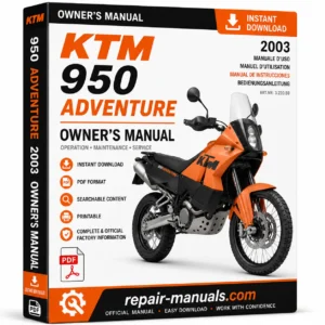 2003 KTM 950 Adventure Owner's Manual PDF Download