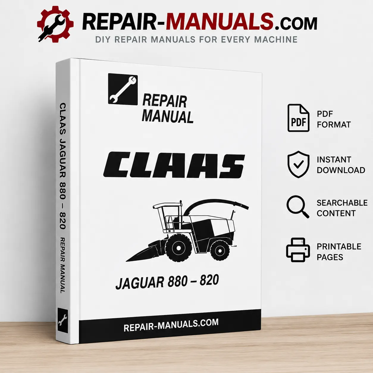 CLAAS JAGUAR 880 860 840 820 Repair Manual PDF