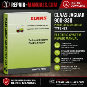 CLAAS JAGUAR 900 830 Profistar Speedstar Type 493 Technical Systems Electric System Manual PDF