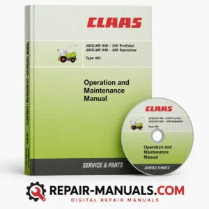 CLAAS JAGUAR 900 830 Profistar Speedstar Type 493 Operation and Maintenance Manual PDF Download - Repair-Manuals.com