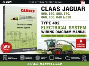 CLAAS JAGUAR 900–830 Type 492 Stone Detector Fitting & Operating Instructions