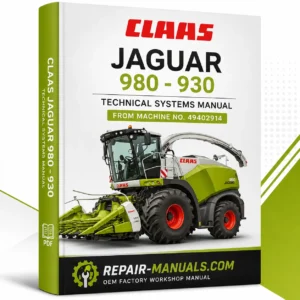 CLAAS JAGUAR 980-930 Technical Systems Workshop Manual PDF