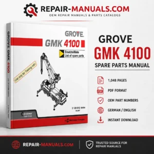 GROVE GMK 4100 Mobile Crane Spare Parts Manual