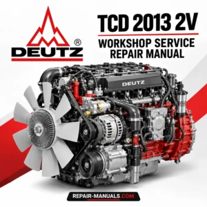 DEUTZ TCD 2013 2V diesel engine workshop service repair manual PDF cover featuring a DEUTZ diesel engine