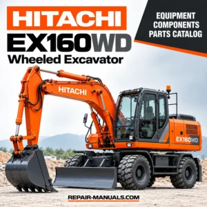 Hitachi EX160WD Wheeled Excavator Equipment Components Parts Catalog PDF with illustrated hydraulic pump, valve and drivetrain parts diagrams