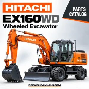 Hitachi EX160WD Wheeled Excavator Parts Catalog PDF with illustrated parts diagrams and replacement part numbers